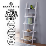 NNEDPE Aster 5-Tier Ladder Shelf - White