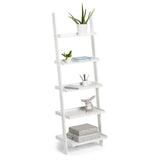 NNEDPE Aster 5-Tier Ladder Shelf - White