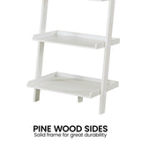 NNEDPE Aster 5-Tier Ladder Shelf - White