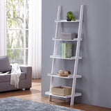 NNEDPE Aster 5-Tier Ladder Shelf - White
