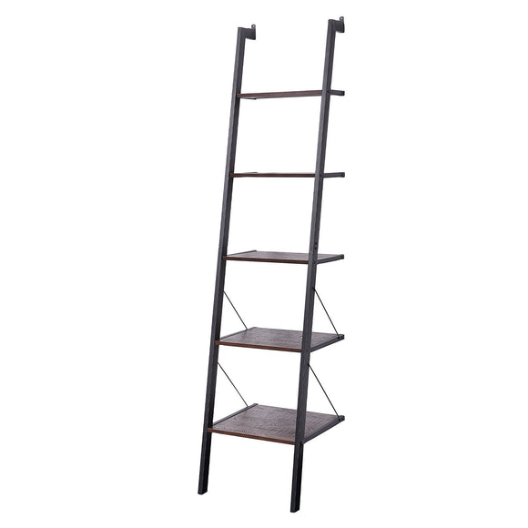 NNEDPE Amelia 5-Tier Ladder Shelf - Walnut