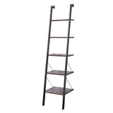 NNEDPE Amelia 5-Tier Ladder Shelf - Walnut