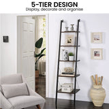 NNEDPE Amelia 5-Tier Ladder Shelf - Walnut