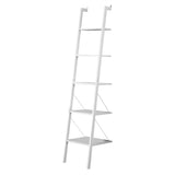 NNEDPE Amelia 5-Tier Ladder Shelf - White