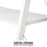 NNEDPE Amelia 5-Tier Ladder Shelf - White