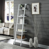 NNEDPE Amelia 5-Tier Ladder Shelf - White