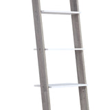 NNEDPE Mira 5-Tier Ladder Shelf - White and Grey Oak