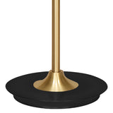 NNEDPE Metal Floor Lamp Brushed Brass Finish with White Shade