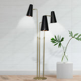 NNEDPE Three Metal Shade Floor Lamp