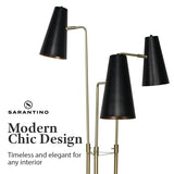 NNEDPE Three Metal Shade Floor Lamp