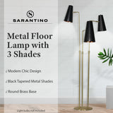 NNEDPE Three Metal Shade Floor Lamp