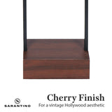 NNEDPE Wood Floor Lamp in Cherry Finish