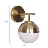 NNEDPE Wall Lamp with Gold Metal Base and White Glass Shade