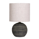 NNEDPE Ceramic Table Lamp with Striped Pattern
