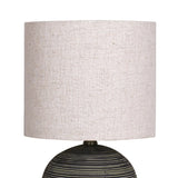 NNEDPE Ceramic Table Lamp with Striped Pattern
