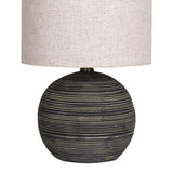 NNEDPE Ceramic Table Lamp with Striped Pattern