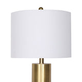 NNEDPE Metal and Marble Table Lamp - White