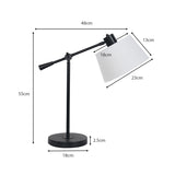 NNEDPE Adjustable Metal Table Lamp - Black