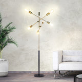 NNEDPE 6-Light Metal Sputnik Floor Lamp