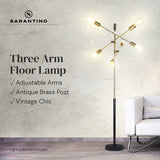 NNEDPE 6-Light Metal Sputnik Floor Lamp