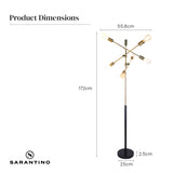 NNEDPE 6-Light Metal Sputnik Floor Lamp