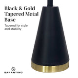 NNEDPE Metal Table Lamp in Black and Gold