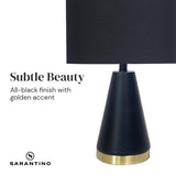 NNEDPE Metal Table Lamp in Black and Gold