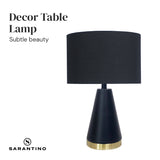 NNEDPE Metal Table Lamp in Black and Gold