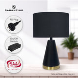NNEDPE Metal Table Lamp in Black and Gold