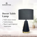 NNEDPE Metal Table Lamp in Black and Gold