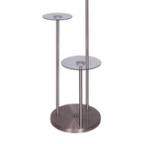NNEDPE Metal Floor Lamp with Glass Shelves