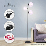 NNEDPE 3-Light Black Metal Floor Lamp