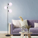 NNEDPE 3-Light Black Metal Floor Lamp