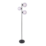 NNEDPE 3-Light Black Metal Floor Lamp