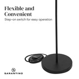 NNEDPE 3-Light Black Metal Floor Lamp