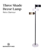 NNEDPE Metal Floor Lamp with 3 Swirl Shades
