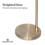 NNEDPE Metal Floor Lamp Brass Finish Adjustable Height