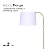 NNEDPE Metal Floor Lamp Brass Finish Adjustable Height