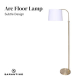 NNEDPE Metal Floor Lamp Brass Finish Adjustable Height