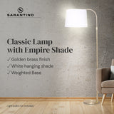 NNEDPE Metal Floor Lamp Brass Finish Adjustable Height