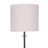NNEDPE Concrete & Metal Table Lamp with Off-White Linen Shade