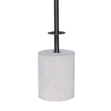 NNEDPE Concrete & Metal Table Lamp with Off-White Linen Shade