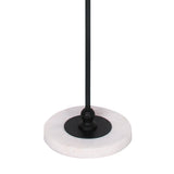 NNEDPE Metal Floor Lamp with Marble Base & Off-White Shade