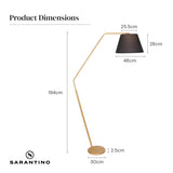 NNEDPE Arc Floor Lamp with Empire Shade