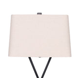 NNEDPE Metal Table Lamp Rectangular Shade X Stand
