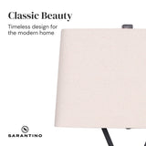 NNEDPE Metal Table Lamp Rectangular Shade X Stand