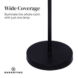 NNEDPE 4-Light Industrial Floor Lamp