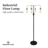 NNEDPE 4-Light Industrial Floor Lamp