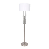 NNEDPE Brushed Nickel Height-Adjustable Metal Floor Lamp