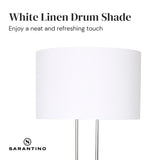 NNEDPE Brushed Nickel Height-Adjustable Metal Floor Lamp